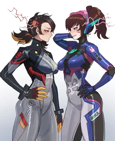 Hana Song "D.va" and Peni Parker