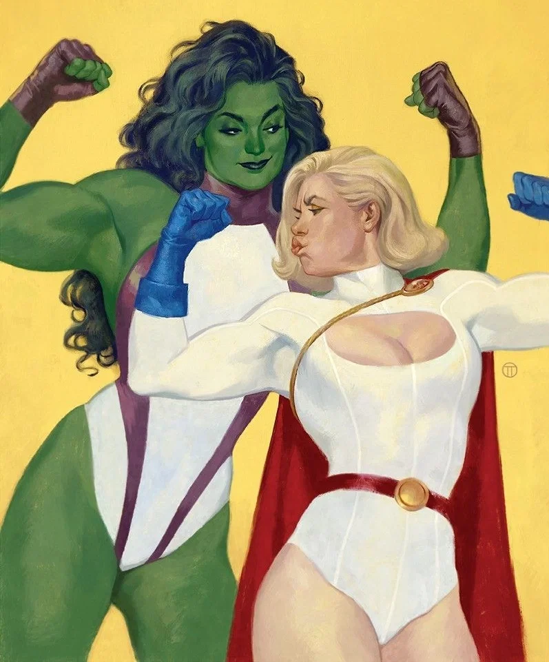 Powergirl and She Hulk