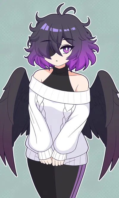 a Vtuber that is a raven is here for a chat, or maybe to eat you? she is kinda autistic
