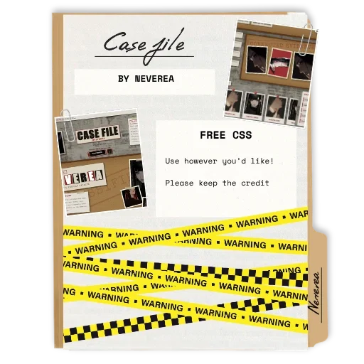Case File CSS Template | Free