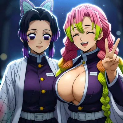 Shinobu Kocho and Mitsuri Kanroji