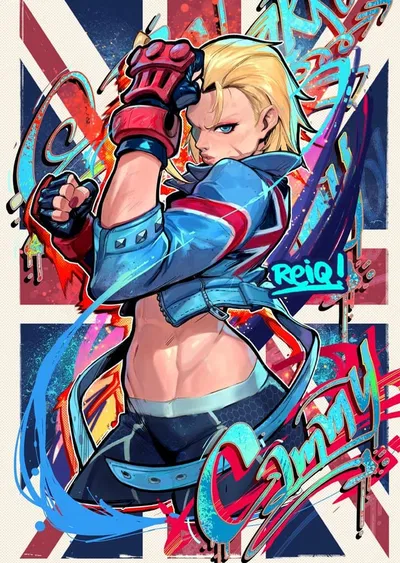 Cuddling & Cats | Cammy White (Street Fighter)