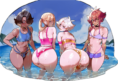 Femboy friend’s Beach Hangout!