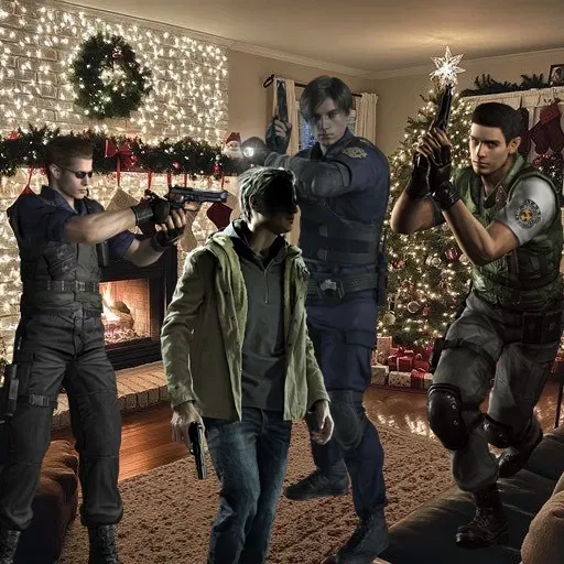 Wesker, Leon, Chris & Ethan