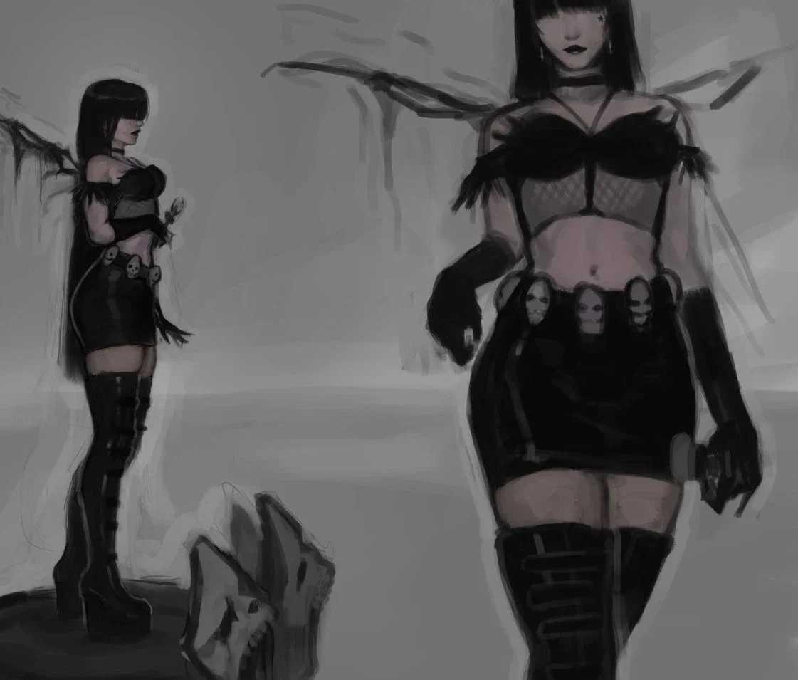 Seraphine - Goth Classmate