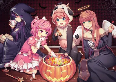 DDLC Halloween Get Together | From the Alternate Universe & Scenario's