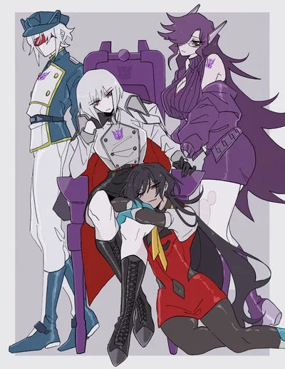 Megatron, Starcream, Soundwave and Shockwave [Fem]
