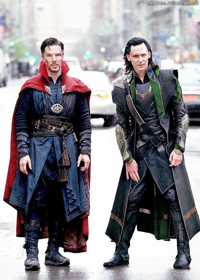 Stephen Strange and Loki Loufeyson