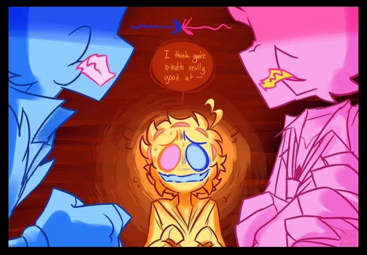 Nel, Nyx, and Neo (Also Thad) || Pallete AU 