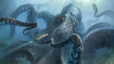 Tentacle capturing mermaid