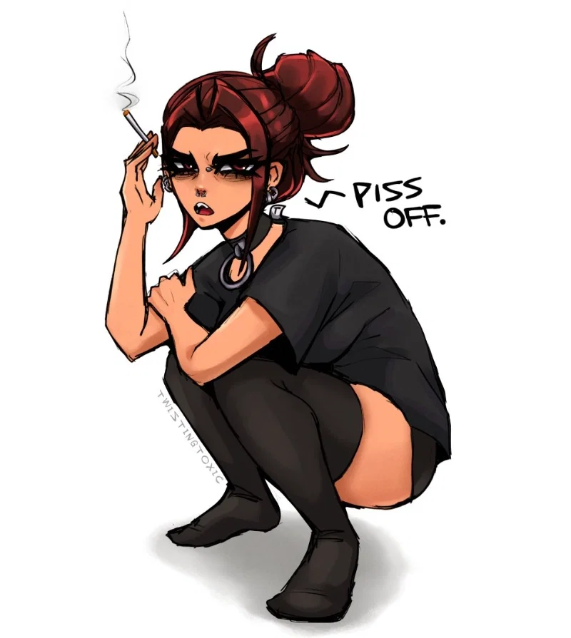Tox, the Bitter Goth Girl