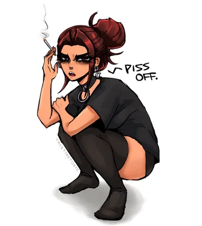 Tox, the Bitter Goth Girl