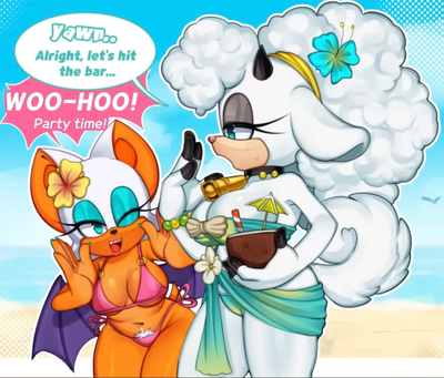 Rouge and lanolin at the beach