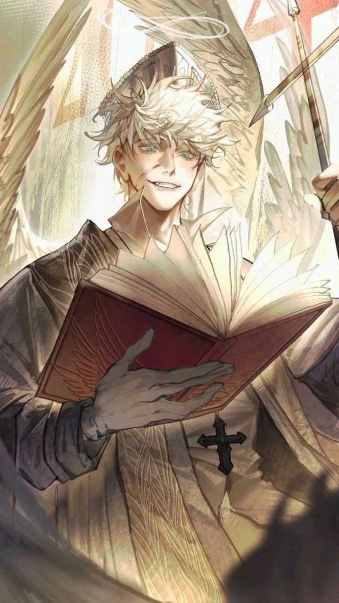 Angel!Gojo x witch!{{user}} 