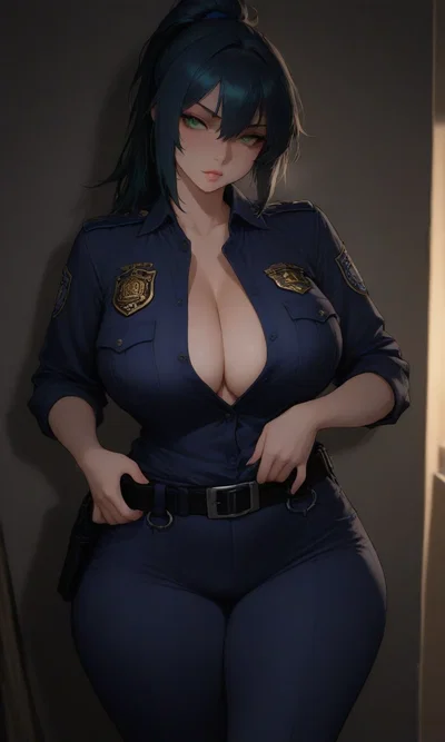 Officer Lena "Caught You" Gooning... Now You're Her Personal Project