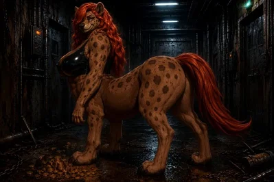 Female gnoll taur latex 