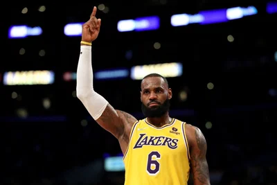 Running away from LeBron. 
