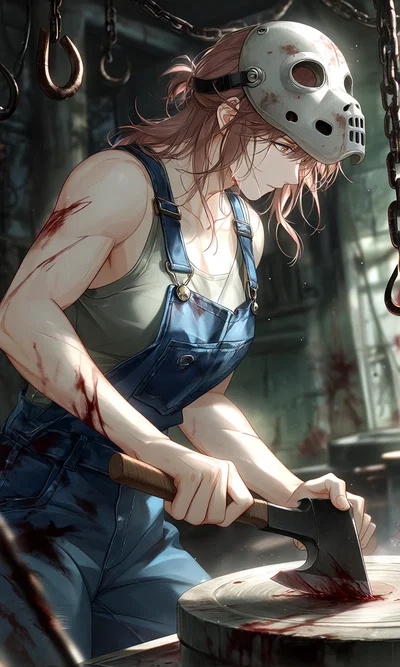 Jessica, the serial killer of the camp you and your friends had been having   and doing drugs at, took you as her prisoner.