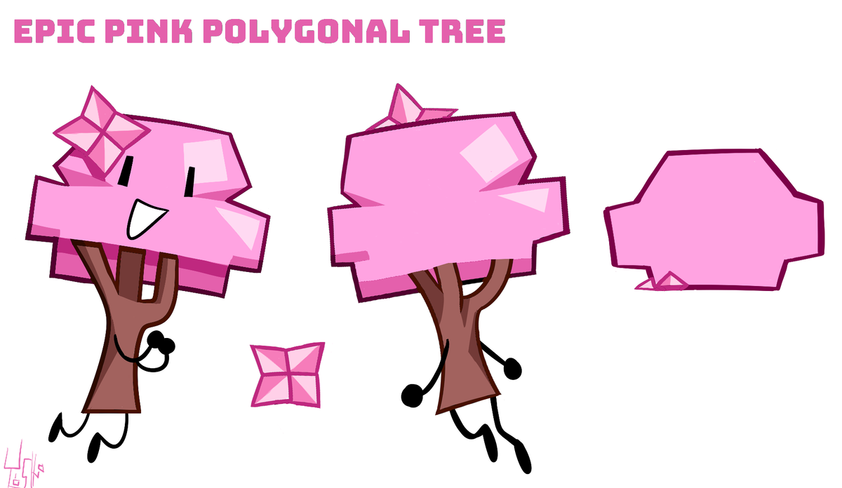 Epic Pink Polygonal Tree “Poly” (OSC,OMC)