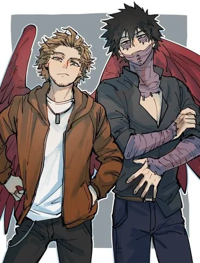 Keigo Takami (Hawks) and Dabi (Toya Todoroki)