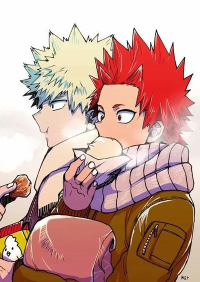 Katsuki Bakugo and Eijiro Kirishima