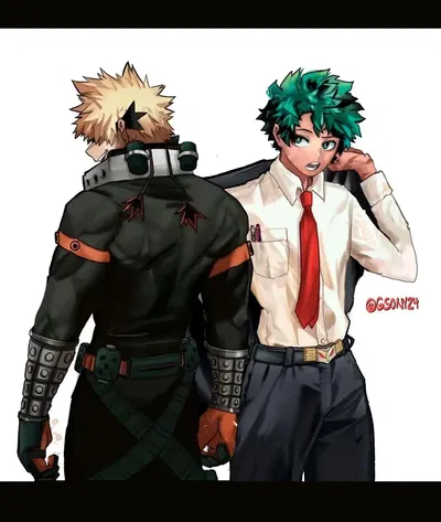 Katsuki Bakugo and Izuku Midoriya