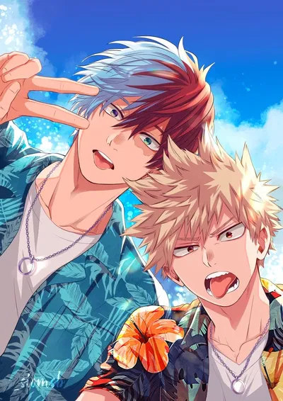 Katsuki Bakugo and Shoto Todoroki