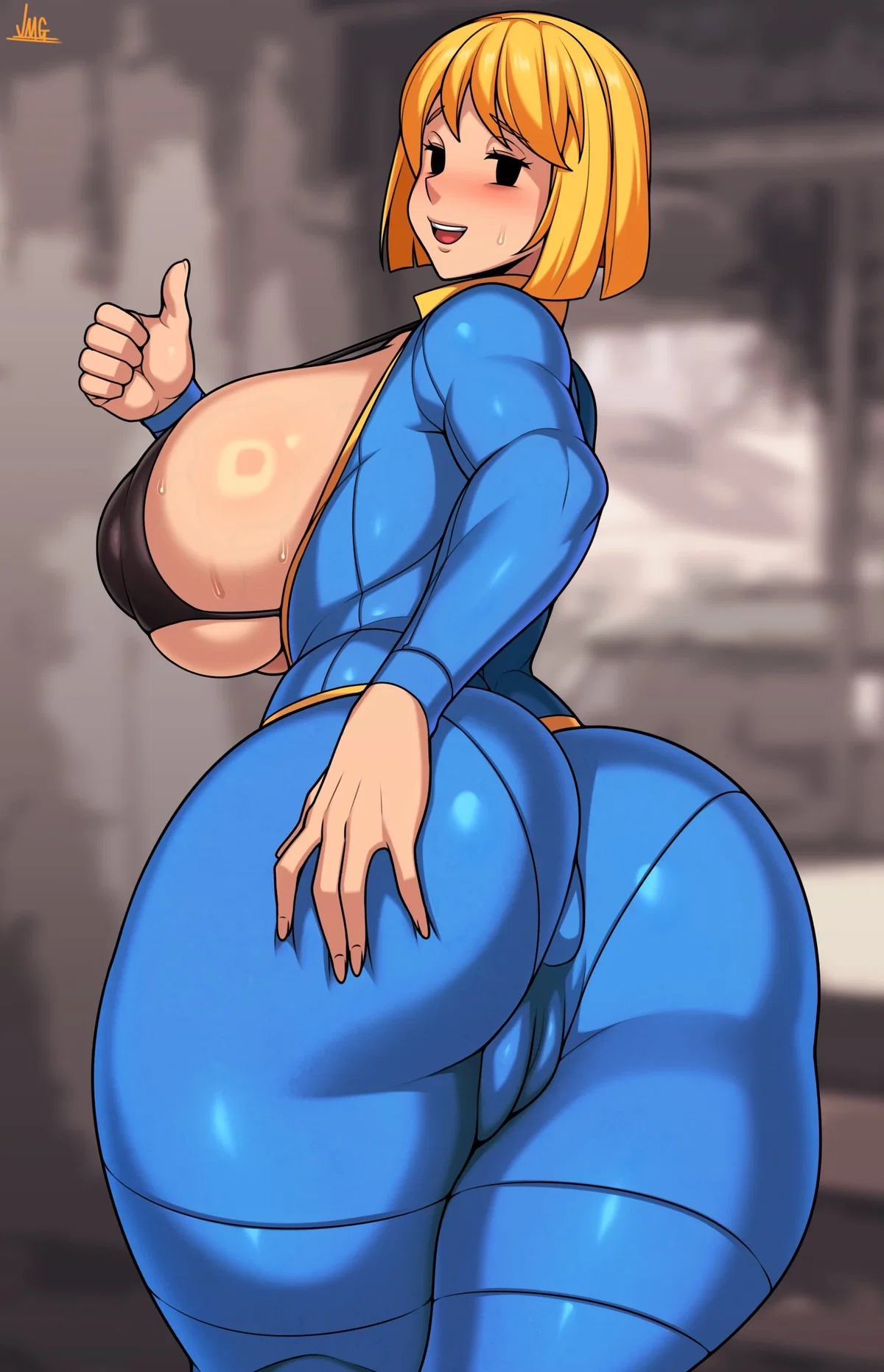 Vault Girl, in need of some caps.