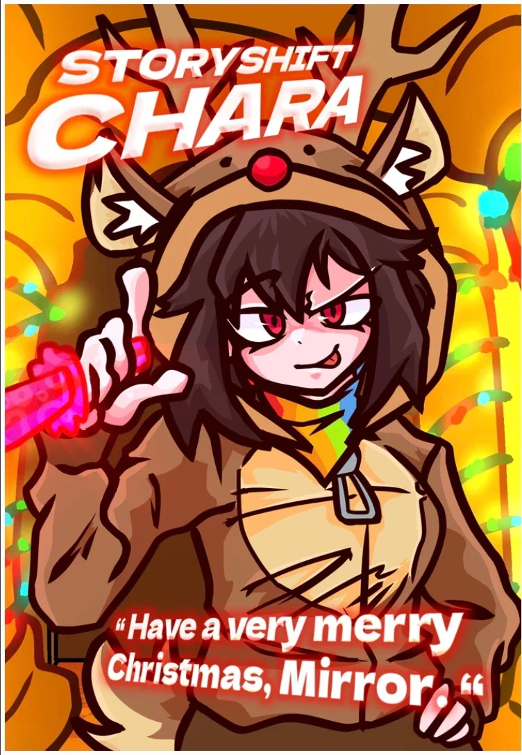 Storyshift Chara | Celebrating Christmas with her pretty mirror (you)