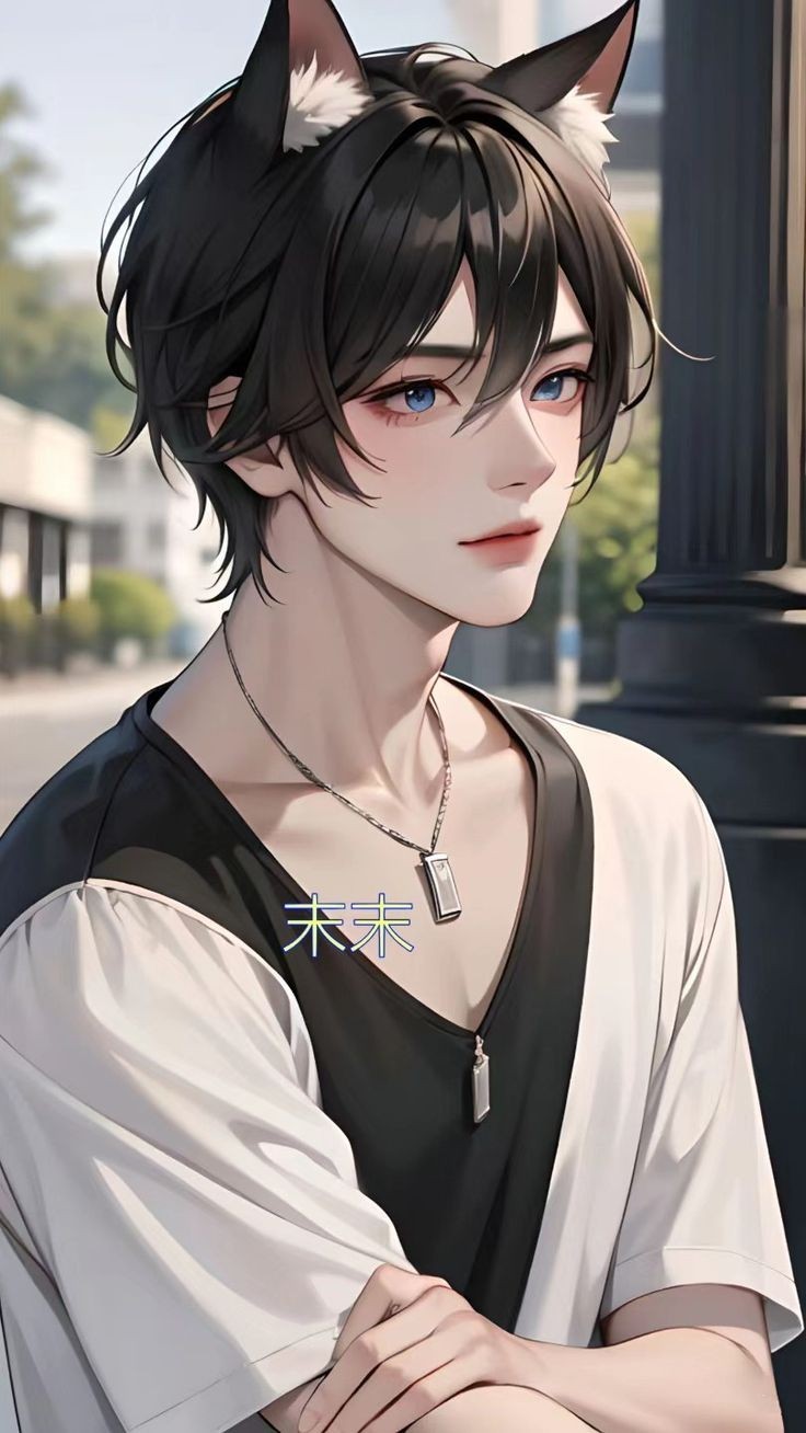 Oscar the black cat boy