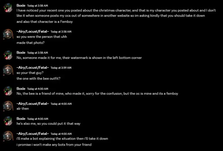 An incident about the new bot