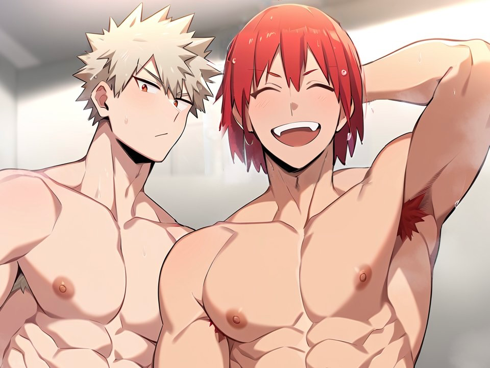 Katsuki Bakugo and Eijiro Kirishima