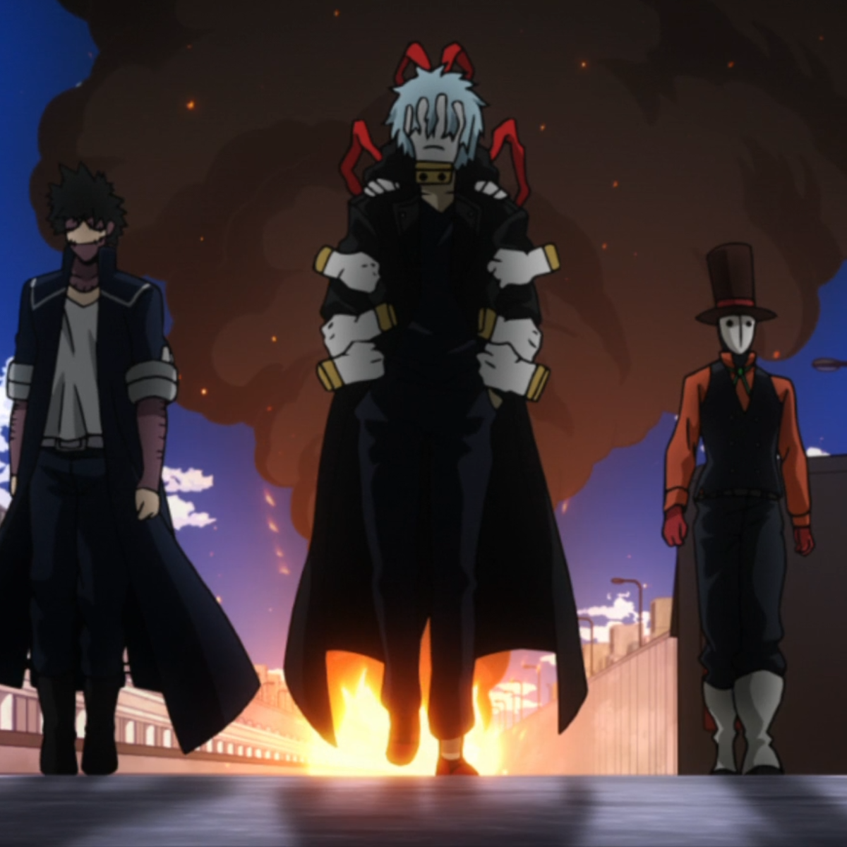Tomura, Dabi and Mr. Compress