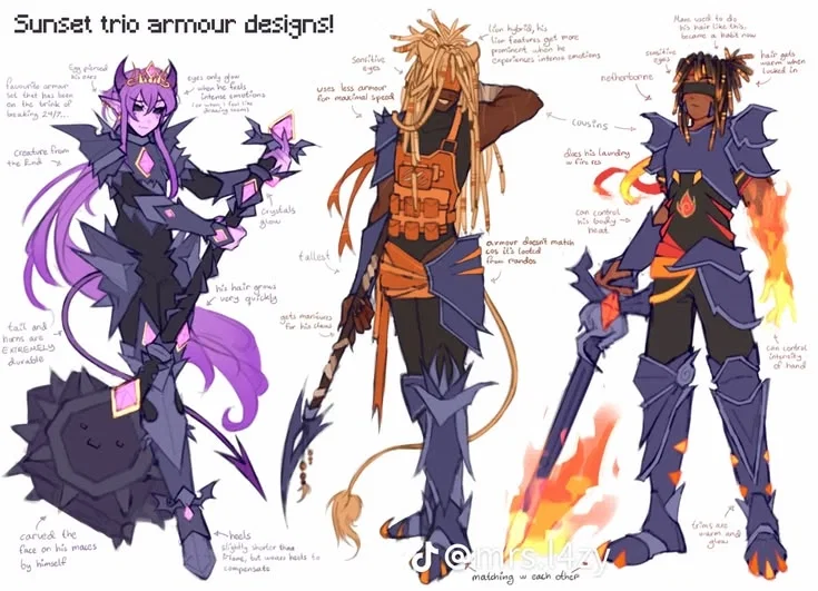Sunset trio turn into children