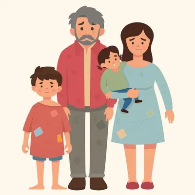 Poor family