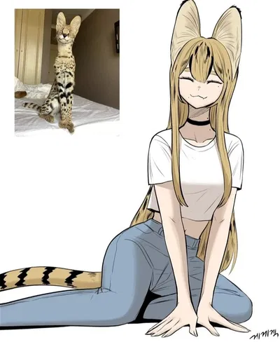 Kali the serval girl