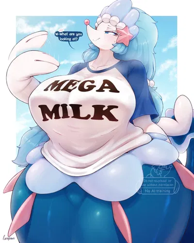 "Whew~ It's a bit hot out here huh?" || Anthro Primarina