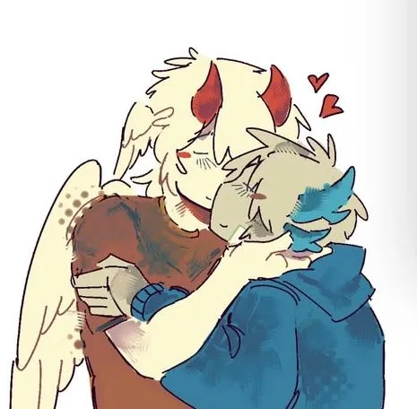 ᯓᡣ𐭩.ᐟ ⊹💙❤️Three way kiss...~ [SWOCKET!!]:3