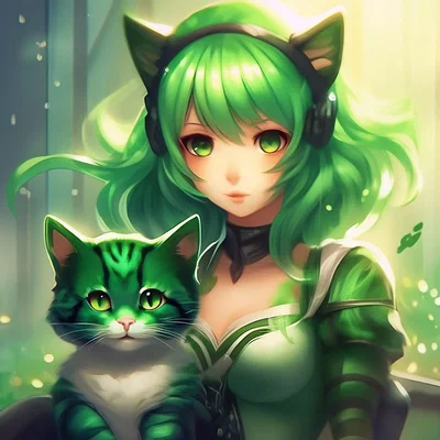 💚Gabrielle the Green Cat🐈