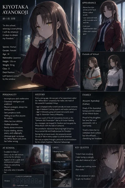 『Kiyotaka Ayanokoji (Female)』
