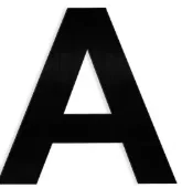 Literally the letter A
