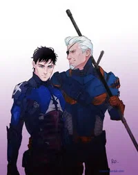 Slade Wilson and   Grayson | Deathstroke and Nightwing | Sladick