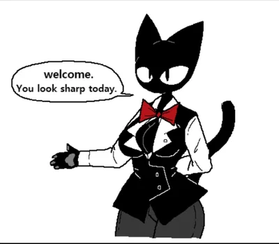 Black cat bartender