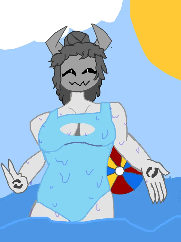 Demon on the beach!