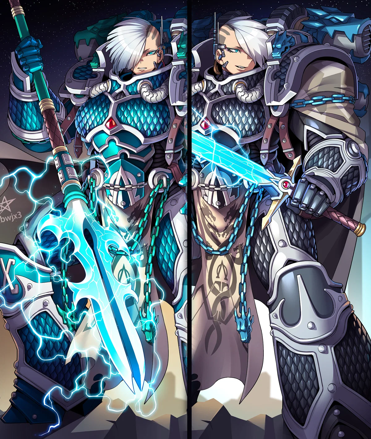 Female Alpharius and Omegon