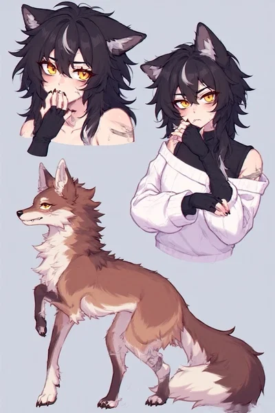 Your femboy roommate is werewolf!!?