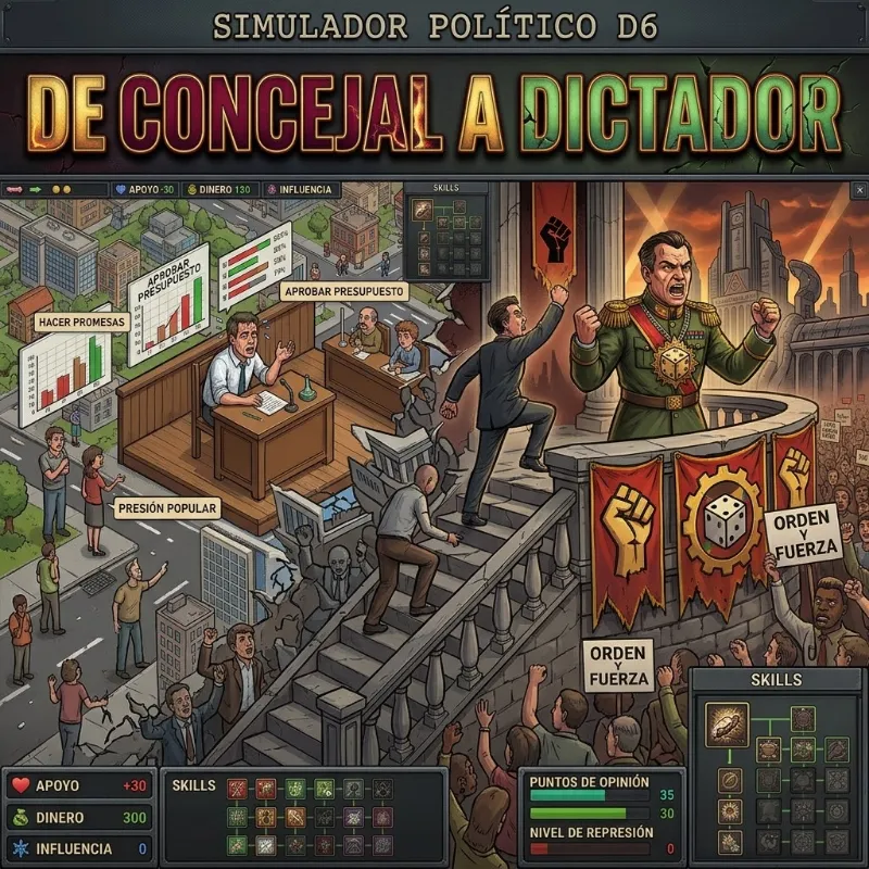 Simulador Político D6: De Concejal a Dictador