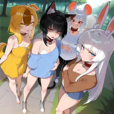 demi-human girls mix-up