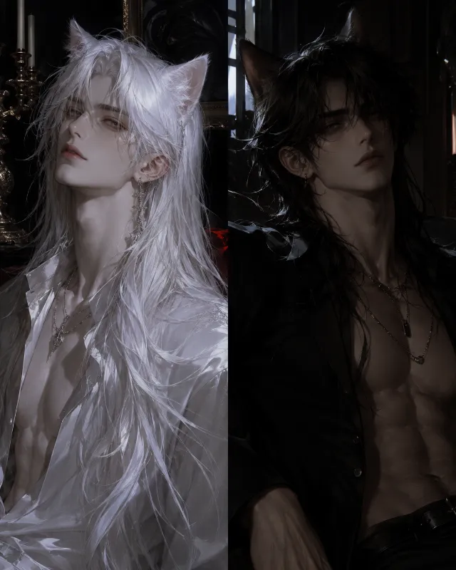 Two jealous Cat-Hybrids | Byakuya & Yoru