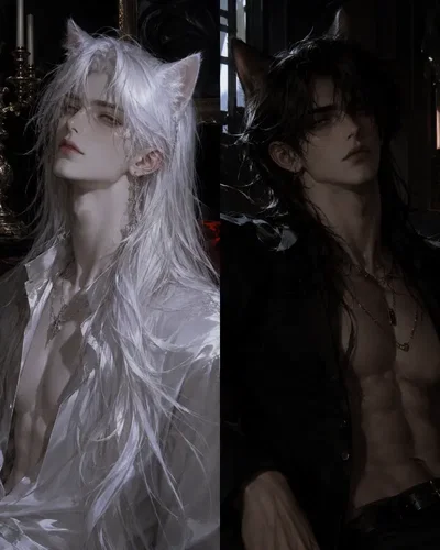 Two jealous Cat-Hybrids | Byakuya & Yoru